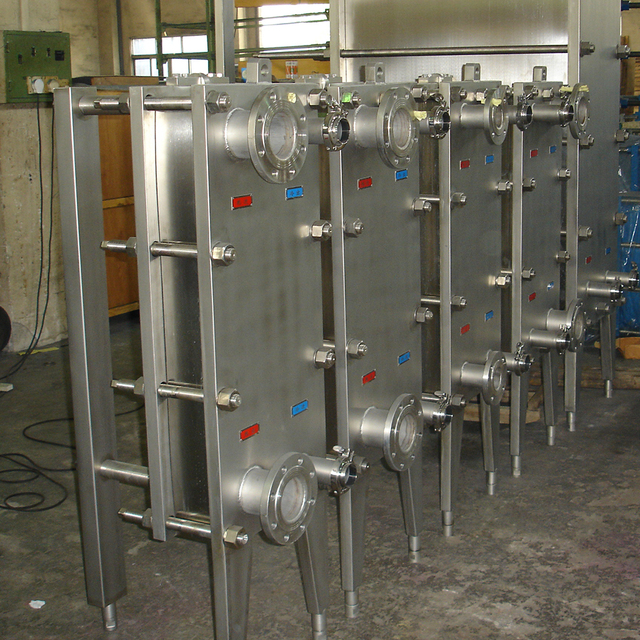 Food Grade Durable Plate Heat Exchanger with EPDM/NBR Gasket Stainless Steel 304 80gpm Flow Capacity for Milk & Beer BR022M-10