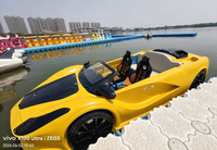Jet ski flottant électrique pour 5 personnes, bateau en LLDPE non gonflable