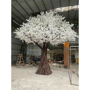 Haute qualité intérieur mariage <span class=keywords><strong>d</strong></span>écoratif grand soie Sakura fleur <span class=keywords><strong>arbre</strong></span> artificiel blanc couleur cerisier fleurs arbres haut de gamme cerisier - Product Image 5