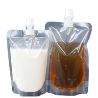 Pochettes personnalisées pour animaux de compagnie 100ml-400ml avec buse d'aspiration et bec verseur debout pour eau jus de vin