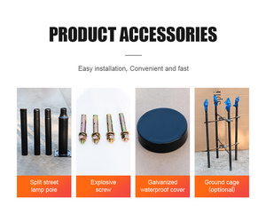 Cột đèn thép mạ kẽm hiện đại ngoài trời chiếu sáng công cộng đường phố 3.5 mét 4 mét 5 M <span class=keywords><strong>6</strong></span> mét bền và phong cách - Product Image 4