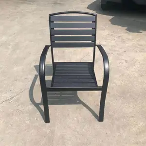 고품질 플라스틱 목제 던지기 알루미늄 현대 다방 식탁 및 의자 안뜰 옥외 가구