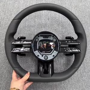 Nouveau volant en cuir pour Mercedes <span class=keywords><strong>AMG</strong></span> W204 W205 W213 W219 W222 A45 E63 Gle Gls <span class=keywords><strong>Amg</strong></span> Gt C63 E63 S63 G63 GT50 - Product Image 1