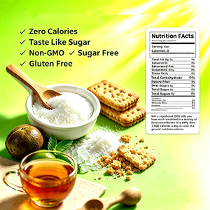 Non-GMO Monk Fruit Erythritol Sweetener Powder 1:1 Brown Sugar Substitute Vegan Gluten-Free Glycemic Index 0 99%-101% Assay - Product Image 2