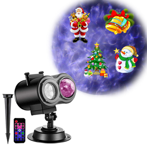Projecteur de Noël à Projection Extérieure, 16 Motifs Flocons de Neige, Lumières de Noël, de Pâques, de Thanksgiving et de Halloween, pour Remplacement de Cartes - Product Image 1