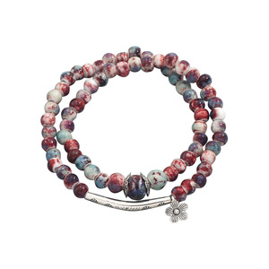 European Style <b>Beaded</b> <b>Bracelet</b> For Women Tin Alloy Flower Pattern Jewelry Fashion Accessory - Product Image 5