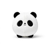 Peluche Panda Douce Ronde Rembourrée en Coton PP, Coussin Animal Personnalisable pour Cadeau de Fête
