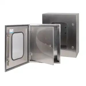 Saipwell Stainless Steel SUS304 SUS316 Small Size Wall Mounted IP66 Industrial Power Electric Panel With Clear Window