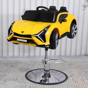 Silla de Barbero Eléctrica con Diseño de Coche de Dibujos Animados, Altura Ajustable, Material de PVC para Niños, Nuevo Modelo para Peluquerías - Product Image 5