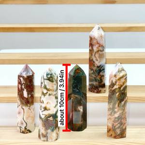 بلورات روحية مصقولة من الطحلب العقيق جيود جيود من طراز فنغ شوي - Product Image 2