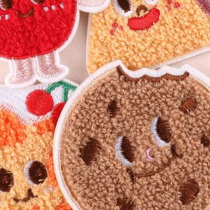 Cute Iron On/self Sticker Chenille Embroidered <b>Biscuit</b> Pizza Chips Popcorn Food Patches for Clothes Bag Decoration - Product Image 4