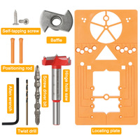 Kit de forets combinés pour charnières sans cache, localisateur de trous pour charnières et cadres de porte, réglable 35 mm, sans garantie