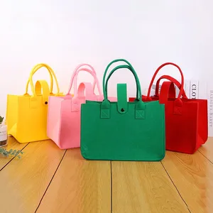 Bolsas de compras de fieltro grande, bolsa de mano multifunción para comestibles, bolsa de regalo reutilizable con asa, organizador de almacenamiento de artículos diversos de juguete