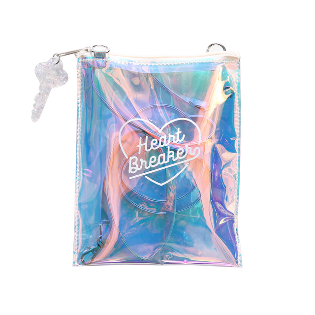 Korean Fashion Custom Holographic Crossbody Mobile Phone Bag Small Wallet Purse Ladies Cell Phone Shoulder Bag