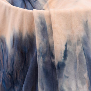 Alta calidad personalizado suave al tacto corbata y tinte tela negro púrpura estiramiento Tie Dye tela proveedor para ropa - Product Image 2