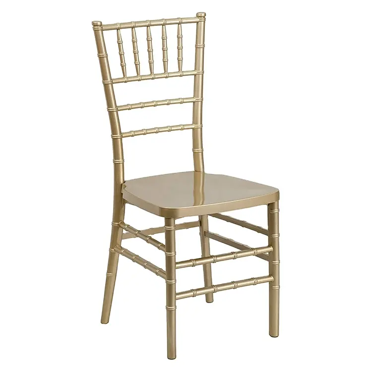 Event Wedding Stackable Iron gold Metal Chiavari Chair for hotel wedding