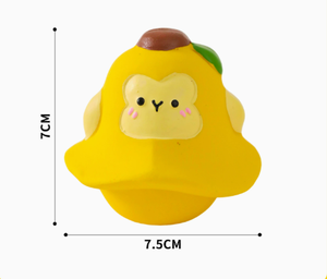 Jouet à mâcher interactif en latex pour chien, motif dessin animé mignon (fruits et animaux), couineur, souple et résistant aux morsures, pour chiots et chiens de petite et moyenne taille - Product Image 5