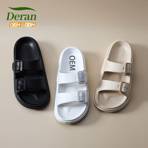 Deran OEM, chanclas de verano para mujer, <span class=keywords><strong>Sandalias</strong></span> abiertas de verano, zapatos planos de Color sólido, zapatillas de pareja transpirables con correa para mujer - Product Image 1