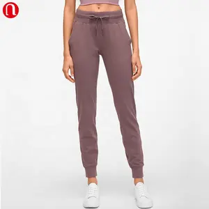 Luluyun suave-mujeres pantalones de Jogging pantalón pantalones con bolsillos americanos y cordón de ajuste