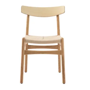 Moderner Stuhl Rattan bezug Design Esszimmers tuhl stabiler Massivholz rahmens tuhl
