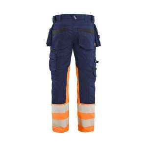 BLAKLADER - 113011498953D108 <b>Hi</b>-<b>vis</b> Trousers Stretch Navy blue/<b>Orange</b> - EAN 7330509949610 <b>HI</b>-<b>VIS</b> WORKWEAR - Product Image 2