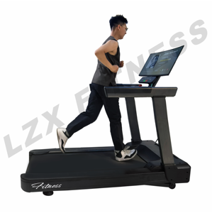 Tapis roulant commercial en acier avec <span class=keywords><strong>grand</strong></span> écran incurvé et fonction de mise en <span class=keywords><strong>miroir</strong></span> de l'écran, caractéristiques de sécurité, équipement de salle de sport, machine de course - Product Image 3