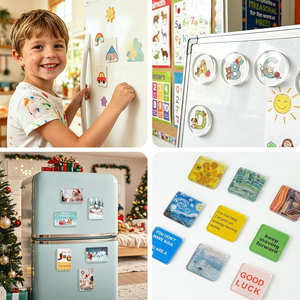 Proveedor Mayorista de Imanes Acrílicos Creativos y Coloridos para Refrigerador, Personalizables para Regalos Navideños, Producción de Formas Personalizadas - Product Image 3