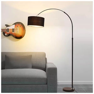 酒店客厅可调现代发光二极管弧形落地灯，带E27底座大理石铁体时尚遥控吊灯 - Product Image 3
