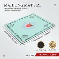 Tapete de Mahjong de Lujo Moderno con Diseño de Pavo Real, Antideslizante, de Tacto Sedoso, Plegable, Portátil, Ecológico, Duradero, de Goma, para Casino, Juegos de Azar y Póker