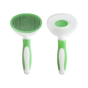 Brosse à poils pour animaux de compagnie verte et blanche en ABS, outil pratique pour le toilettage des chiens et des chats - Product Image 5