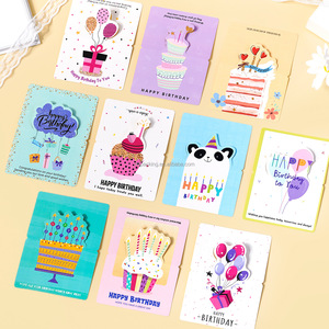 Cartes de remerciement pour petites entreprises avec logo personnalisé, motif estampé avec feuille, papier recyclé, commande en gros pliable A6 - Product Image 3