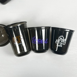 Chất Lượng Cao Biểu Tượng Tùy Chỉnh Cốc Nhựa Dùng Một Lần Với Nắp 400Ml 500Ml 700Ml U Hình Dạng Màu Đen Cốc Dùng Một Lần Cho Sinh Tố Boba Cà Phê - Product Image 2