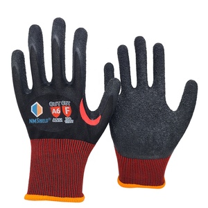 NMSHIELD 18 ölçer kristal tel örme Logo ile kesilmez eldiven ANSI kırışık lateks eldiven özel el koruma eldiven - Product Image 2