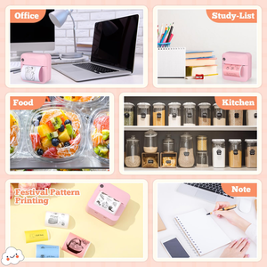 Fun Print Portable for Thermal Self-adhesive Plastic <b>Stickers</b> Photo <b>Printer</b> HD Mini 58mm 2D Label Maker - Product Image 4