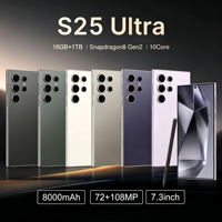 Smartphone Baru Segel Pabrik S25 Ultra 16GB+1TB 7.3 Inci 8000mAh 72MP + 108MP Versi Global 5G Model Terlaris