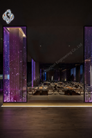 Cloison décorative en verre artistique gravé, solide, écologique, moderne, en verre trempé, pour la protection de la vie privée, design personnalisé, pour salon, hall