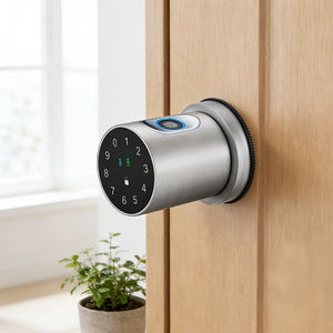 Poignée de porte numérique intelligente <span class=keywords><strong>American</strong></span> Standard avec serrure à levier, Wi-Fi Tuya, empreinte digitale biométrique et mot de passe pour la sécurité résidentielle et des bureaux - Product Image 1