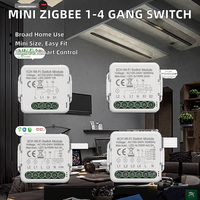 Module d'interrupteur WiFi Tuya Smart Life Mini, installation facile, 1 à 4 canaux, IP16, pour maison intelligente, supporte la télécommande, max 10A