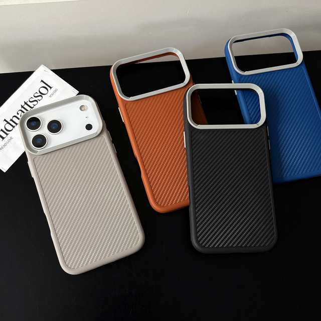 Carbon Fiber Textured TPU Phone Shell Case for iPhone 17 17 Pro Max 17 Air 16 Plus 15 14 13 12 11 Shockproof Protective Cover