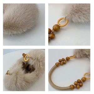 Nuova Borsa di Tendenza in Peluche per Donne, Borsa a Spalla Casual, Borsa a Mano in Finta <span class=keywords><strong>Pelliccia</strong></span> a Forma di Raviolo per Signore - Product Image 4