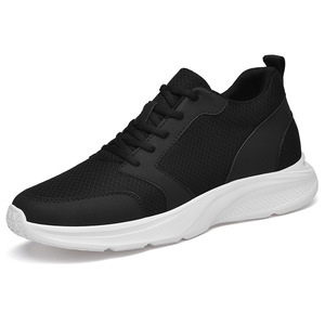 Chaussures de course sur route pour hommes, baskets athlétiques basses à plateforme rehaussante, en maille respirante et souple, à lacets, pour le printemps - Product Image 5