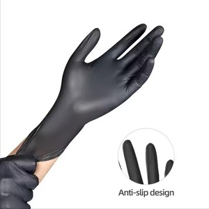 Guantes Negros Desechables de Alta Resistencia, Sin Polvo, de Nitrilo, para Blanqueamiento Dental y Multiusos - Product Image 2
