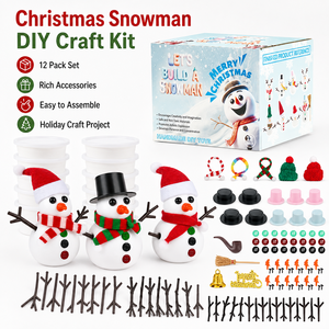 Paquete de 12 Kits de Slime de Muñeco de Nieve Navideño, Educativo, DIY, Marca Privada OEM, Probado por Eurofins EN71, Suministro al por Mayor - Product Image 1