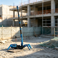 Mini grue araignée avec système de commande hydraulique pour les applications d'installation d'équipements en intérieur