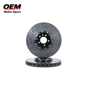 จานเบรกหน้าเซรามิกคาร์บอนหน้าสำหรับมอเตอร์สปอร์ต OEM 50% ปรับปรุงประสิทธิภาพให้ดีขึ้นใช้ได้กับ A6ออดี้ C7 A7ชิ้นส่วน RS7 RS6 - Product Image 1