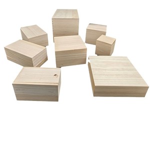 Caja de Madera de Paulownia Cuadrada Hecha a Mano, Embalaje de Regalo Personalizado - Product Image 4
