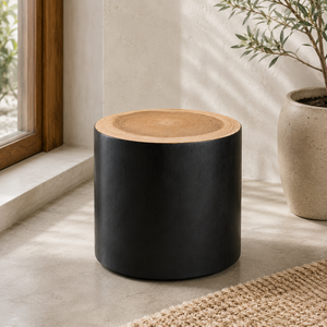 Blora <b>Trunk</b> Side <b>Table</b> From Solid Teak Root Wood Wabi-Sabi Design Living Room Furniture Easy Assembly - Product Image 6