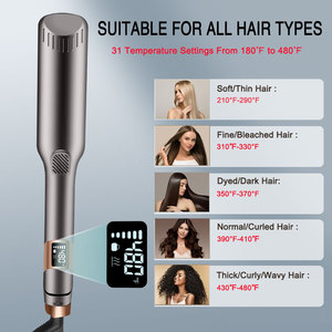 Máy Ép Tóc Bằng Titan Chuyên Nghiệp Với Bàn Là Phẳng Lcd Máy Ép Tóc Tùy Chỉnh Nhãn Hiệu Riêng Bán Sỉ - Product Image 4