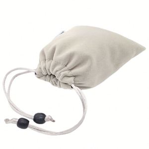 Sac de rangement en velours gris à prix d'usine, anti-poussière, avec cordon de serrage, sac d'emballage portable - Product Image 6