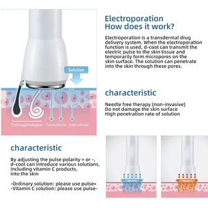 3 in 1 Dcool elektroporasyon mezoterapi makinesi taşınabilir sıcak ve soğuk çekiç yüz sıcak ve soğuk yüz makinesi iyontoforez - Product Image 4